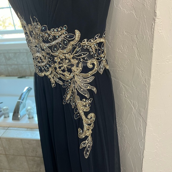 Betsy & Adam Navy Gown - Picture 4 of 12